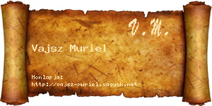 Vajsz Muriel névjegykártya